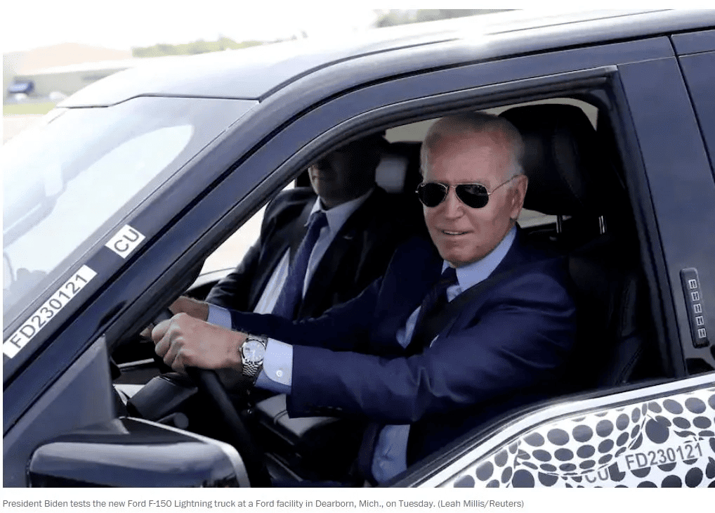 President Biden test Ford F-150 Lightning