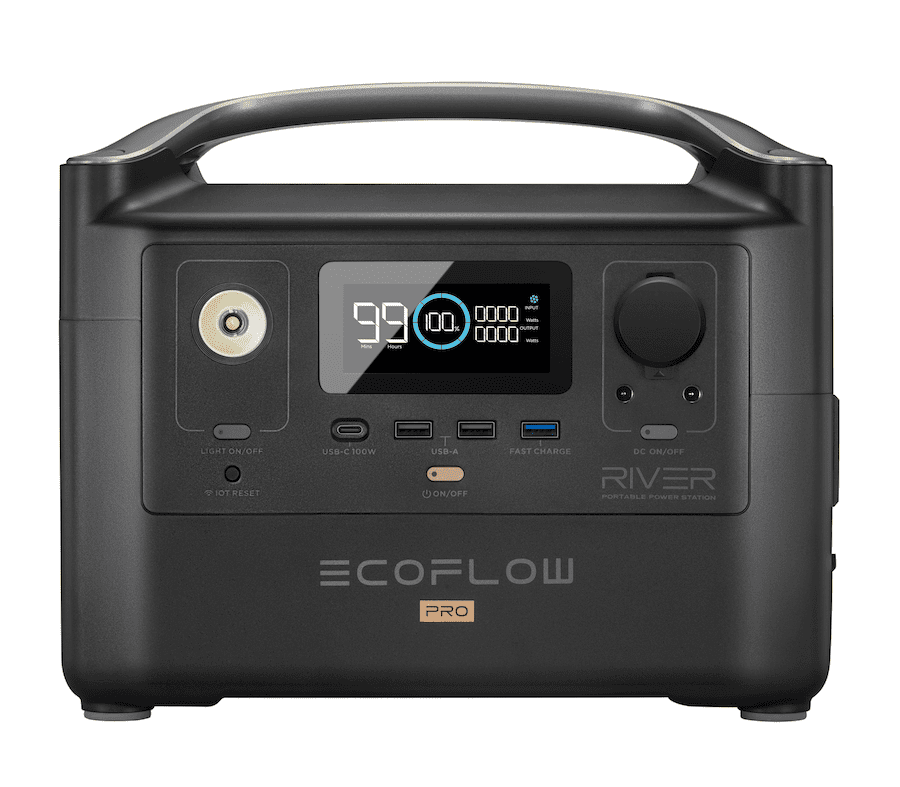 EcoFlow Generator over a white background